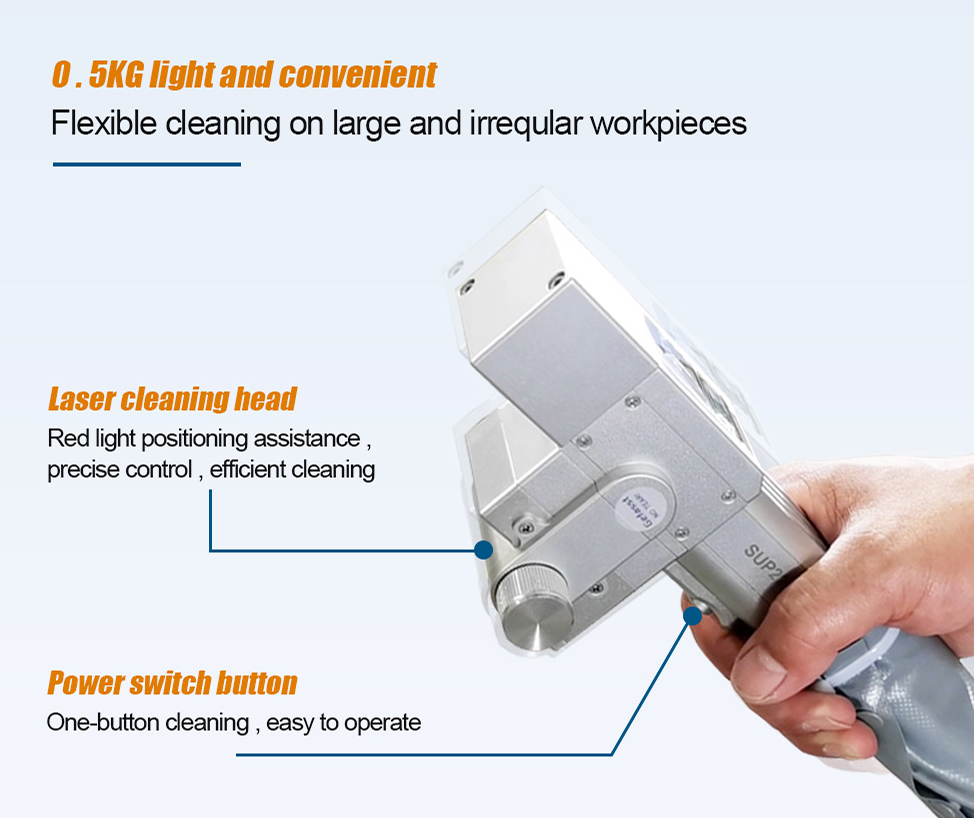 2000W SUP Fiber Laser Cleaning Rust Removal Machine