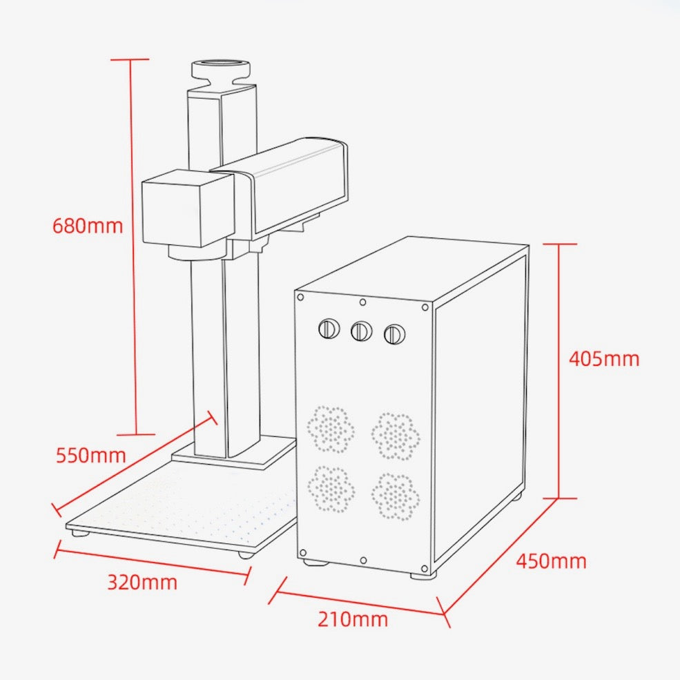 50W Fiber Laser Marking Machine JPT MOPA LP-E