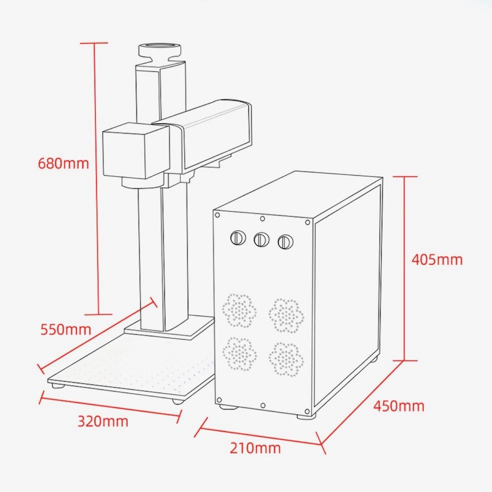 120W Fiber Laser Marking Machine JPT MOPA M7