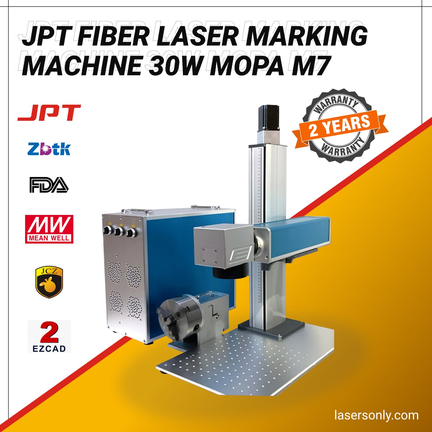30W JPT Fiber Laser Marking Machine MOPA M7