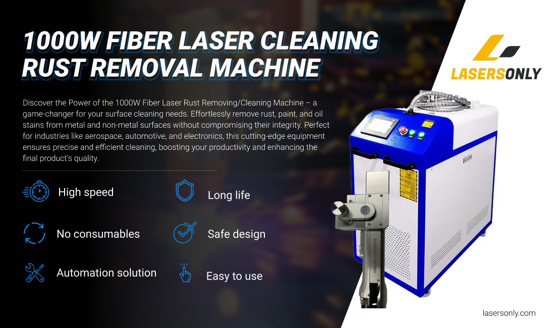 50W/100W/200W/500W/1000W Fiber Laser Cleaning Machine/Rust Cleaning Machine Laser  Rust Removal Machine