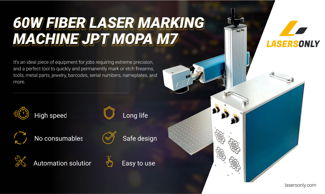2023 hot sell fiber laser marking machine with rotary JPT or Raycus