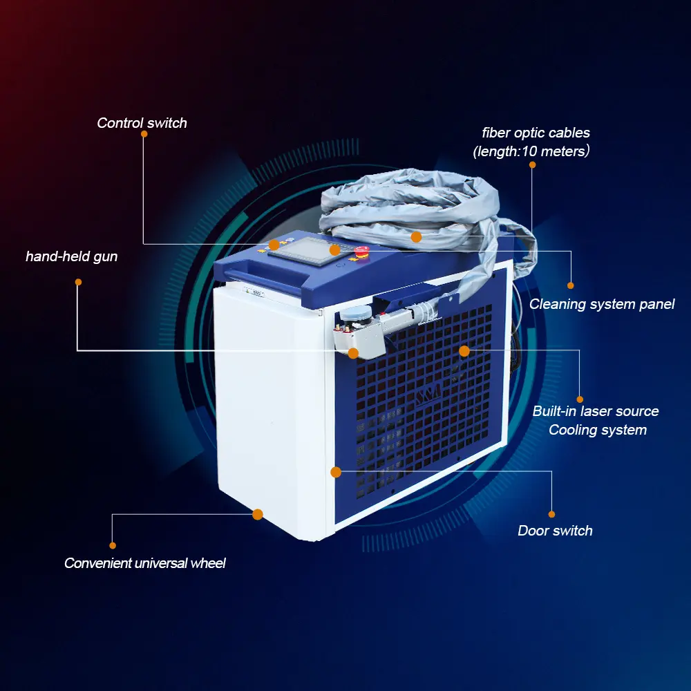 1000W Pulsed 2D Laser Cleaning Machine