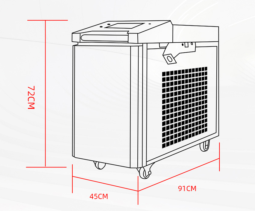 1500W SUP Fiber Laser Cleaning Rust Removal Machine