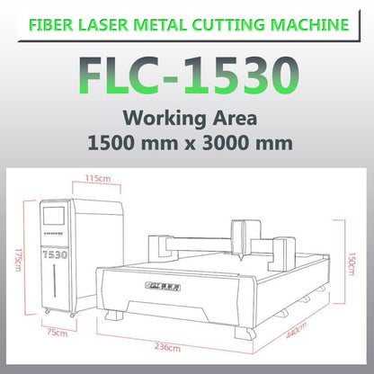 1000W Fiber Laser Cutting Machine 1530 MAX